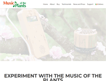 Tablet Screenshot of musicoftheplants.com
